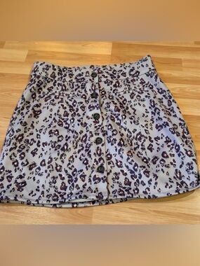 Maurices Tan Leopard Button-Front Mini Skirt